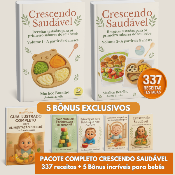 Receitas Para Bebês Crescendo Saudável - Marlice Botelho Costa Bonini | Ebook Nutrição Infantil 1 Curso de Memorização PDF receitas para bebes crescendo saudavel