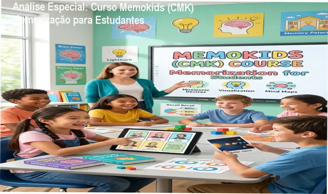 Análise Especial: Curso Memokids (CMK) Memorização para Estudantes 1 Curso de Memorização PDF Capa informativa sobre o tema Curso Memokids (CMK) Memorização para Estudantes