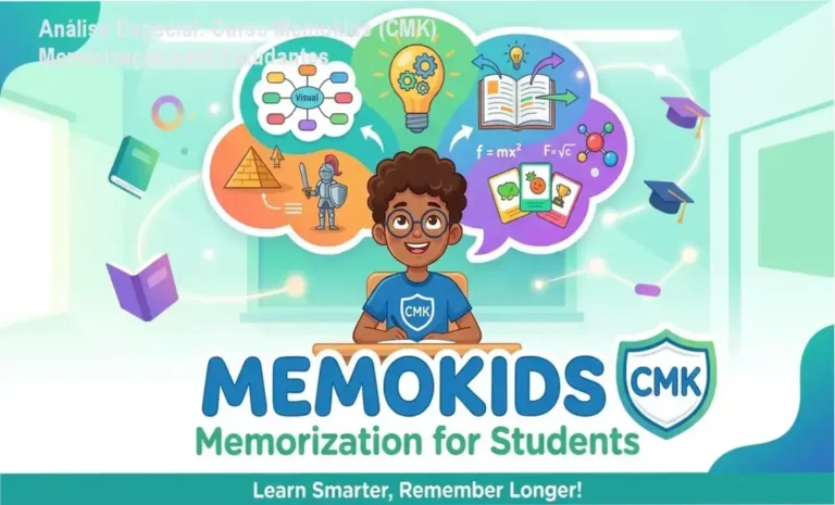 Análise Especial: Curso Memokids (CMK) Memorização para Estudantes 8 Curso de Memorização PDF Capa informativa sobre o tema Curso Memokids (CMK) Memorização para Estudantes