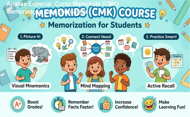 Análise Especial: Curso Memokids (CMK) Memorização para Estudantes 7 Curso de Memorização PDF Capa informativa sobre o tema Curso Memokids (CMK) Memorização para Estudantes