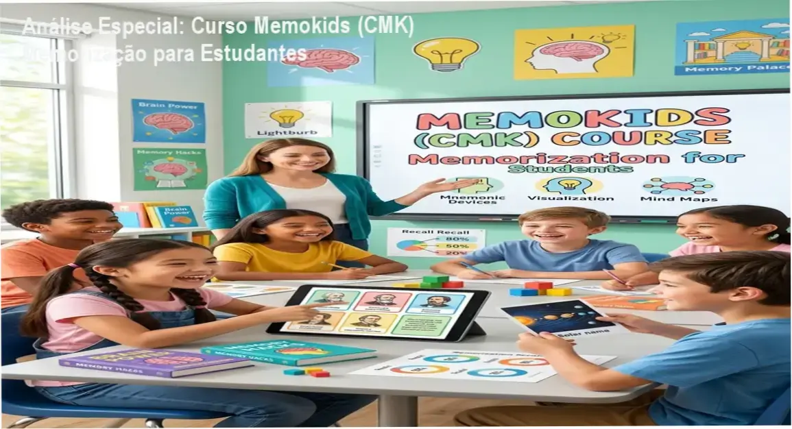 Capa informativa sobre o tema Curso Memokids (CMK) Memorização para Estudantes