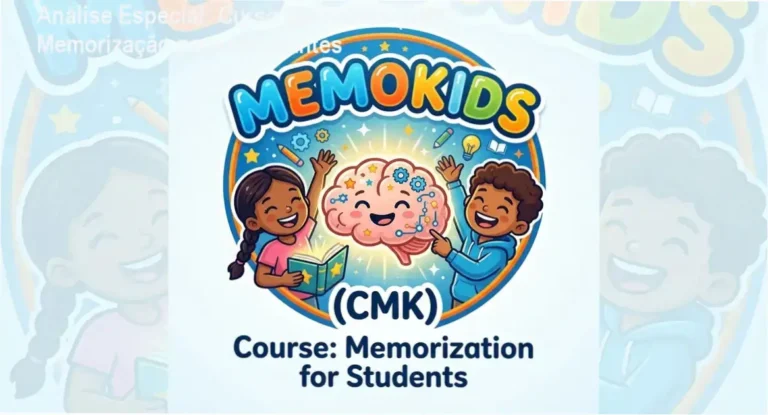 Análise Especial: Curso Memokids (CMK) Memorização para Estudantes 2 Curso de Memorização PDF Capa informativa sobre o tema Curso Memokids (CMK) Memorização para Estudantes