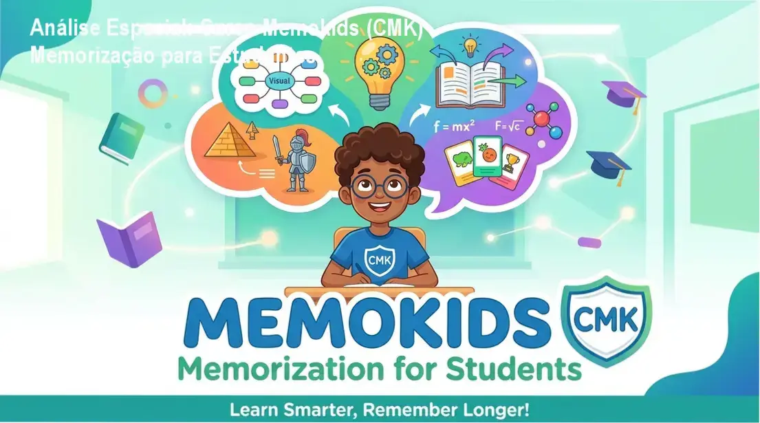 Análise Especial: Curso Memokids (CMK) Memorização para Estudantes 1 Curso de Memorização PDF Capa informativa sobre o tema Curso Memokids (CMK) Memorização para Estudantes