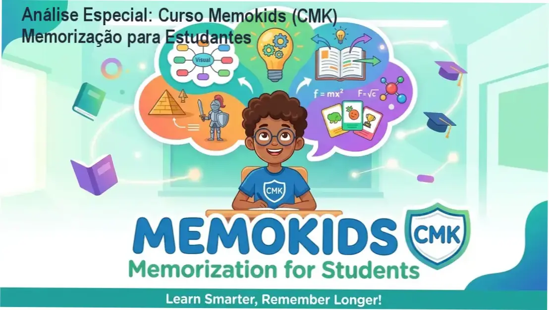 Capa informativa sobre o tema Curso Memokids (CMK) Memorização para Estudantes