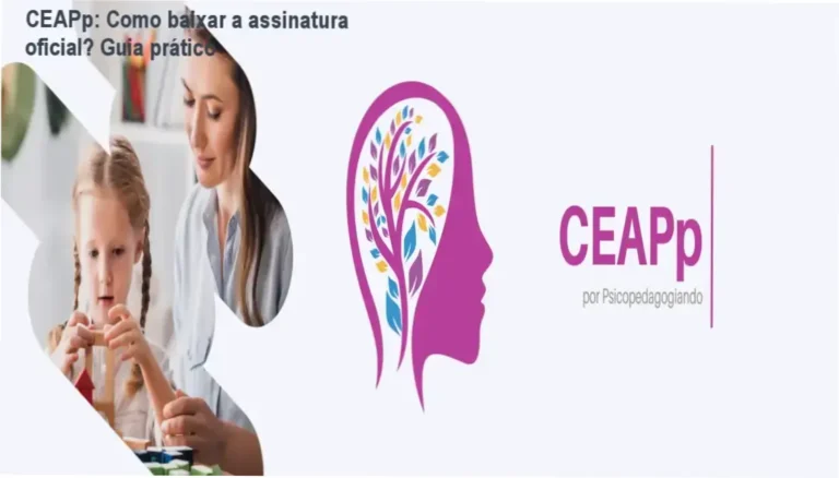 Tela da plataforma CEAPp mostrando acesso ao conteúdo de psicopedagogia