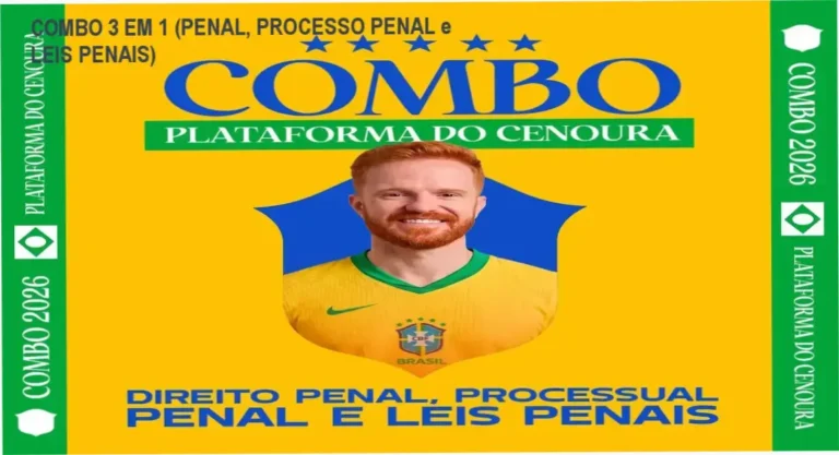 COMBO 3 EM 1 (PENAL, PROCESSO PENAL e LEIS PENAIS) 3 Curso de Memorização PDF COMBO 3 EM 1 (PENAL, PROCESSO PENAL e LEIS PENAIS)