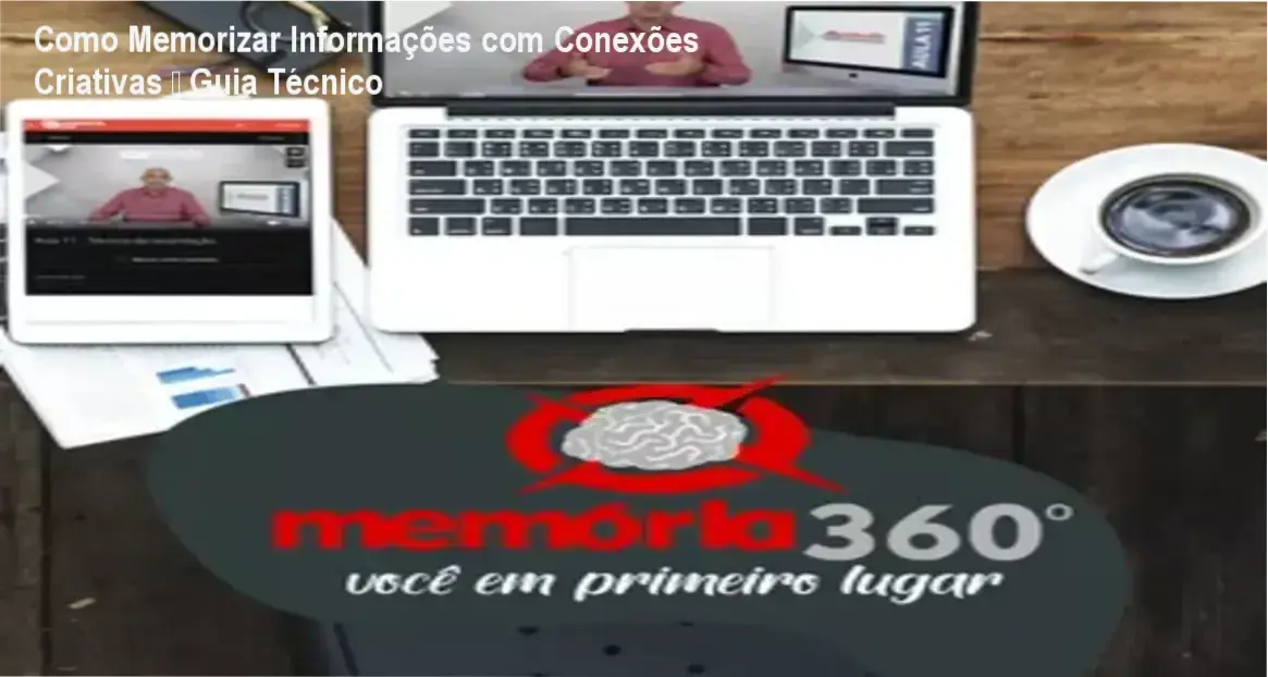 Como Memorizar Informações com Conexões Criativas – Guia Técnico 1 Curso de Memorização PDF Ilustração mostrando técnicas de associação criativa para melhorar a memória