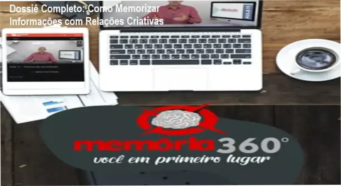 Ilustração mostrando técnicas de associação criativa para melhorar a memória