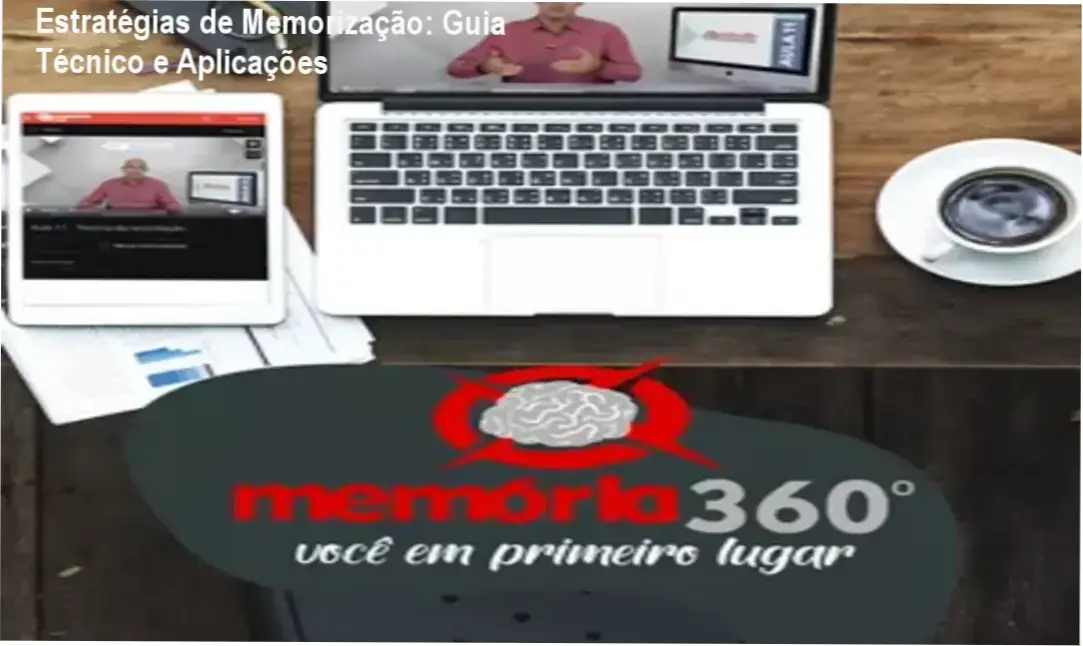 Ilustração mostrando técnicas de memorização aplicadas ao estudo diário