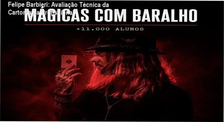 Felipe Barbieri apresentando o curso completo de cartomagia com baralho e objetos