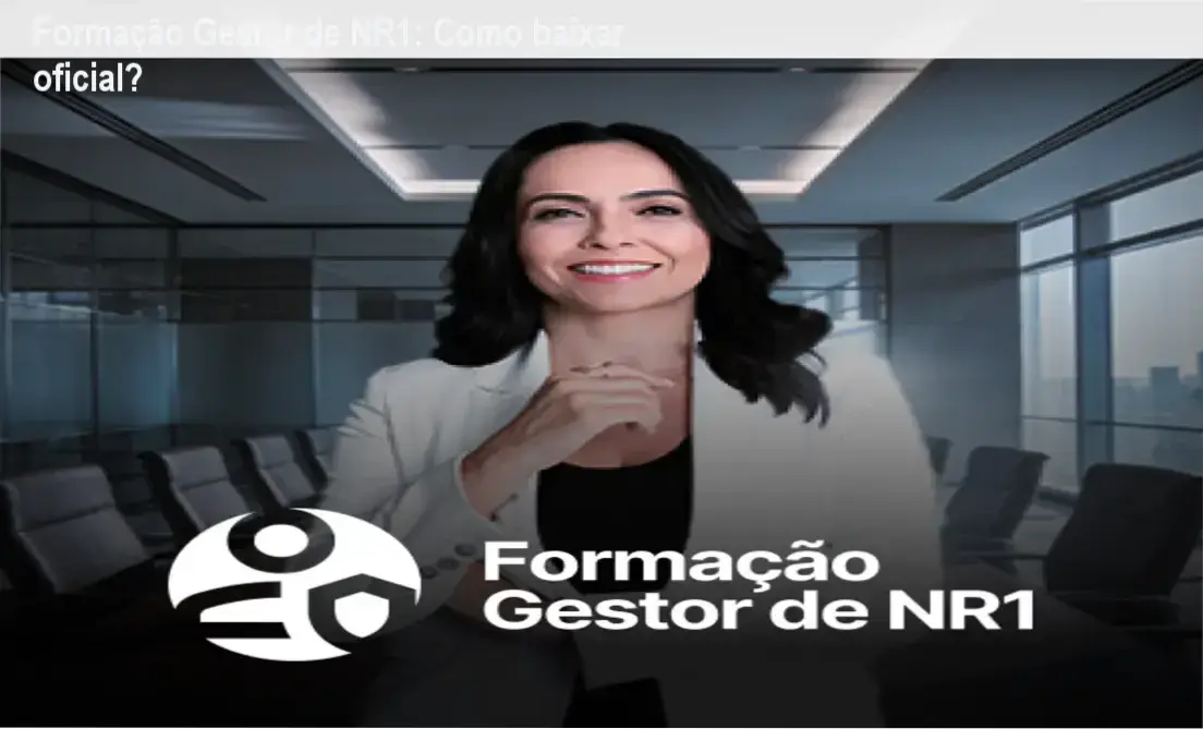 Formação Gestor de NR1: Como baixar oficial? 1 Curso de Memorização PDF Tela mostrando a página oficial para download da Formação Gestor de NR1 de Izabella Camargo