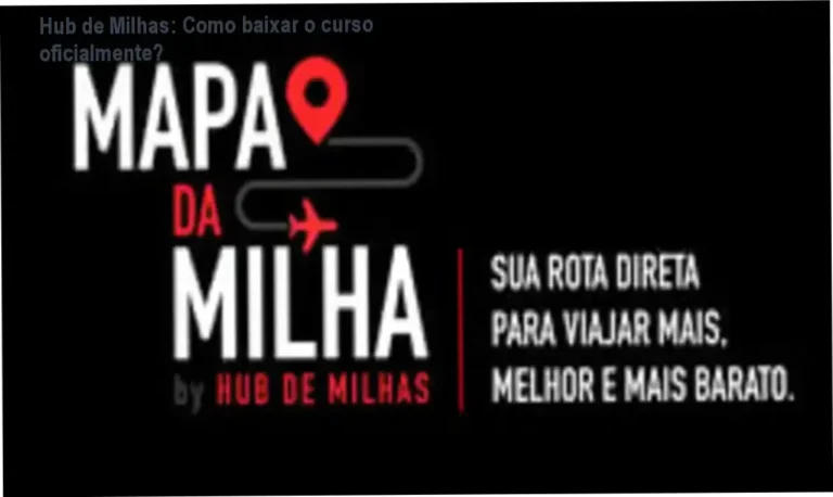 Hub de Milhas: Como baixar o curso oficialmente? 1 Curso de Memorização PDF Captura de tela mostrando a página oficial de download do Hub de Milhas