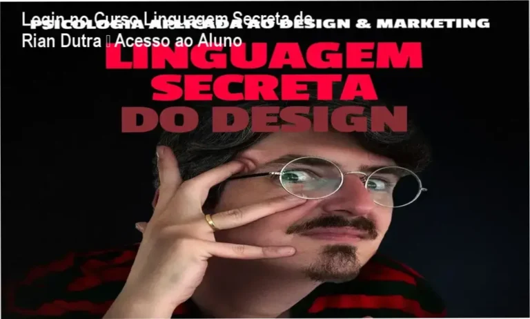 Linguagem Secreta de Rian Dutra – login na área de membros da plataforma do aluno