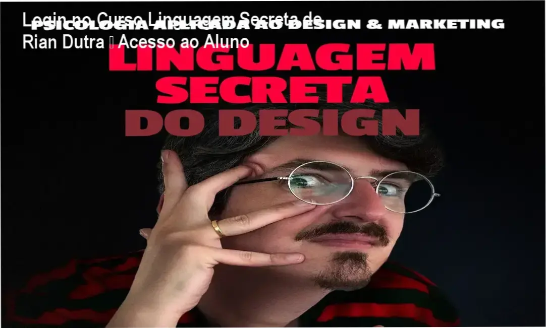 Linguagem Secreta de Rian Dutra – login na área de membros da plataforma do aluno