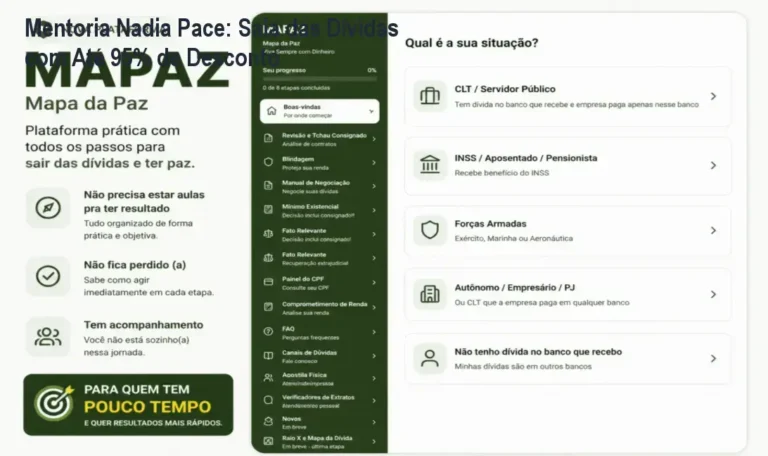 Imagem da Mentoria Nadia Pace mostrando estratégia de saída de dívidas com IA Náudio