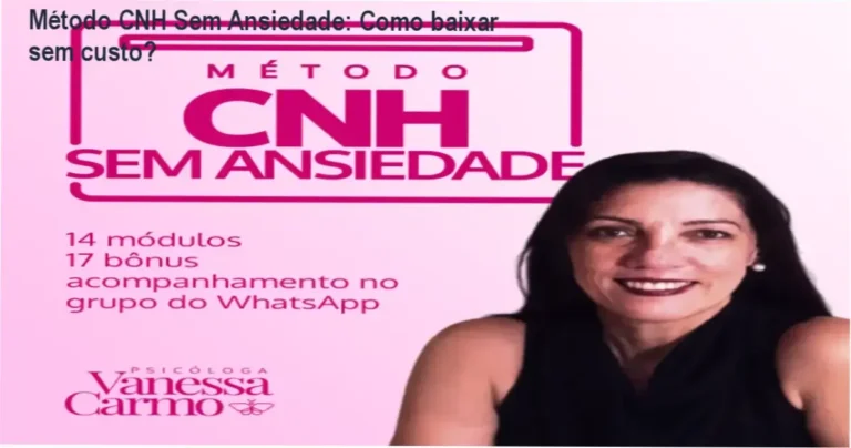 Método CNH Sem Ansiedade: Como baixar sem custo? 7 Curso de Memorização PDF Tela mostrando a página oficial de download do Método CNH Sem Ansiedade