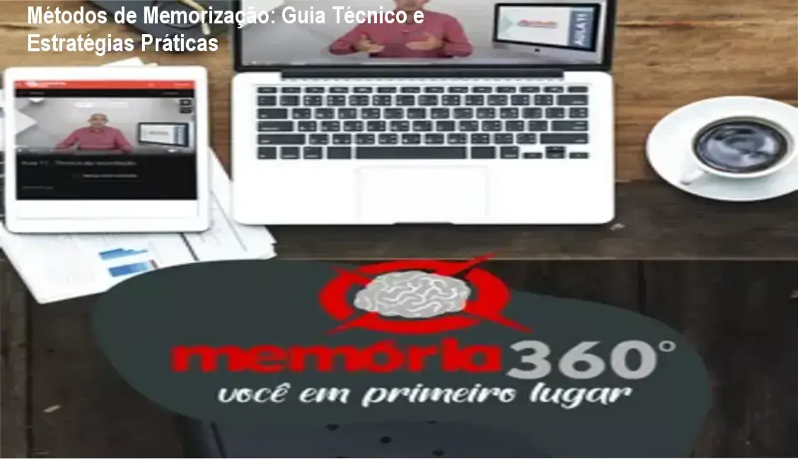 Métodos de Memorização: Guia Técnico e Estratégias Práticas 1 Curso de Memorização PDF Ilustração mostrando técnicas de memorização com organização lógica e associação visual