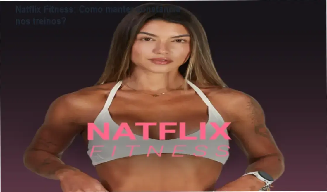 Natasha Villaschi apresentando a plataforma Natflix Fitness para mulheres