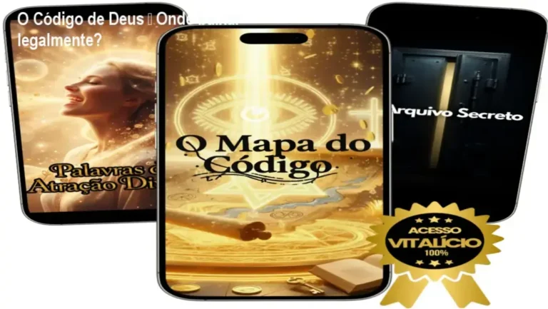 Tela mostrando acesso oficial ao curso O Código de Deus com botão de download