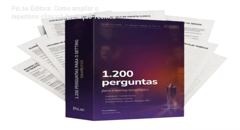 Psi.se Editora: Como ampliar o repertório clínico? Avaliação Técnica 9 Curso de Memorização PDF Capa do livro 1.200 Perguntas para o Setting Terapêutico da Psi.se Editora