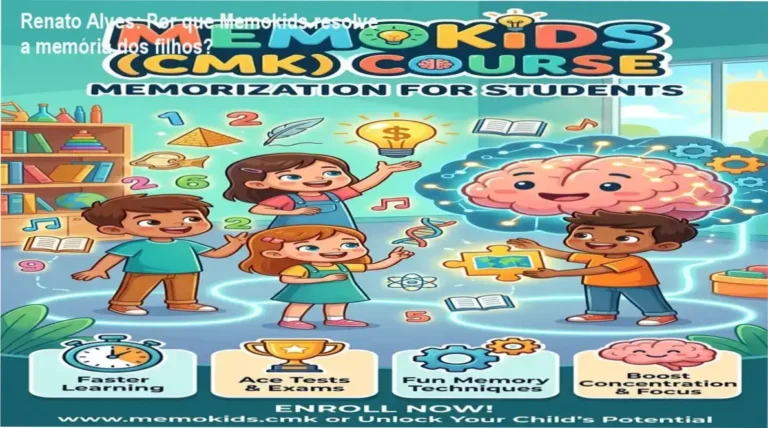 Renato Alves: Por que Memokids resolve a memória dos filhos? 5 Curso de Memorização PDF Imagem do Curso Memokids de Renato Alves mostrando técnicas de memorização para estudantes