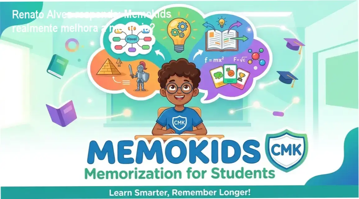 Renato Alves apresentando o Curso Memokids, método de memorização para estudantes