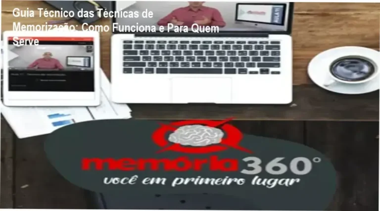 Guia Técnico das Técnicas de Memorização: Como Funciona e Para Quem Serve 10 Curso de Memorização PDF Ilustração de estratégias de memorização aplicadas ao estudo eficiente