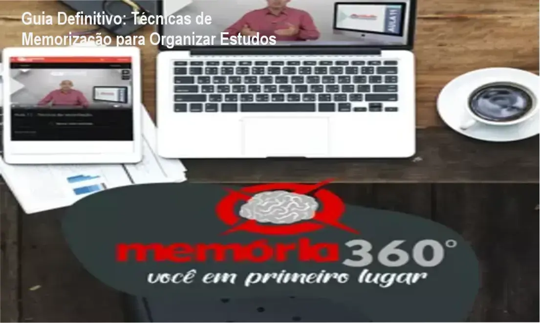 Ilustração mostrando técnicas de memorização aplicadas à organização de estudos