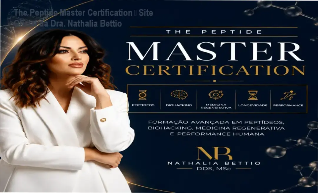 The Peptide Master Certification página oficial da Dra. Nathalia Bettio