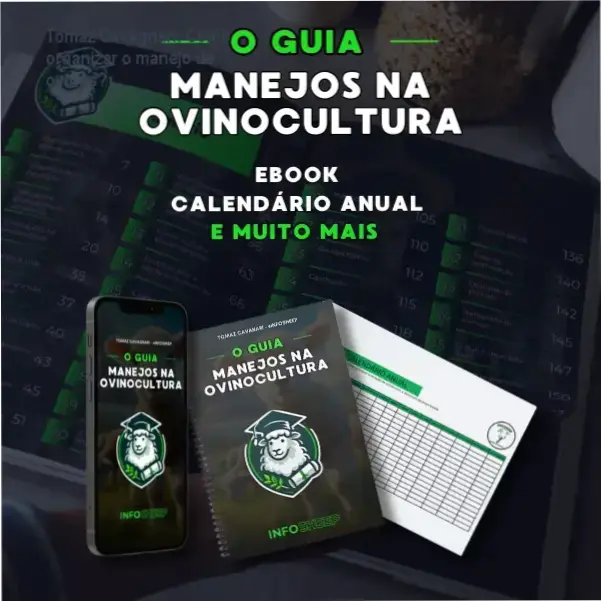 Tomaz Cavagnari: Como organizar o manejo de ovinos? 8 Curso de Memorização PDF Capa do Guia de Manejo na Ovinocultura por Tomaz Cavagnari mostrando planilhas de controle