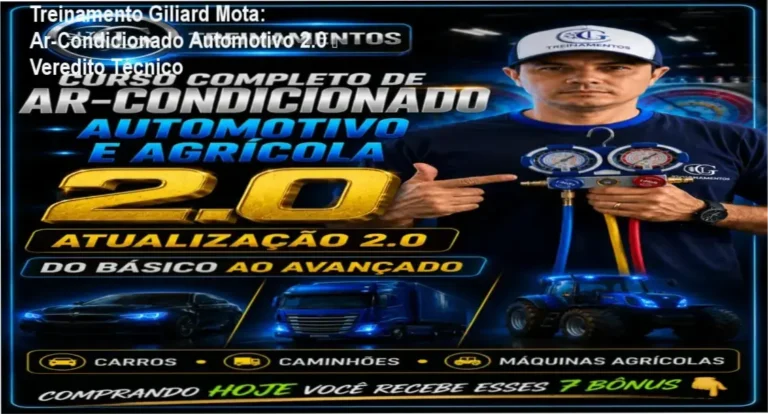 Capa do treinamento Giliard Mota de ar‑condicionado automotivo e agrícola 2.0