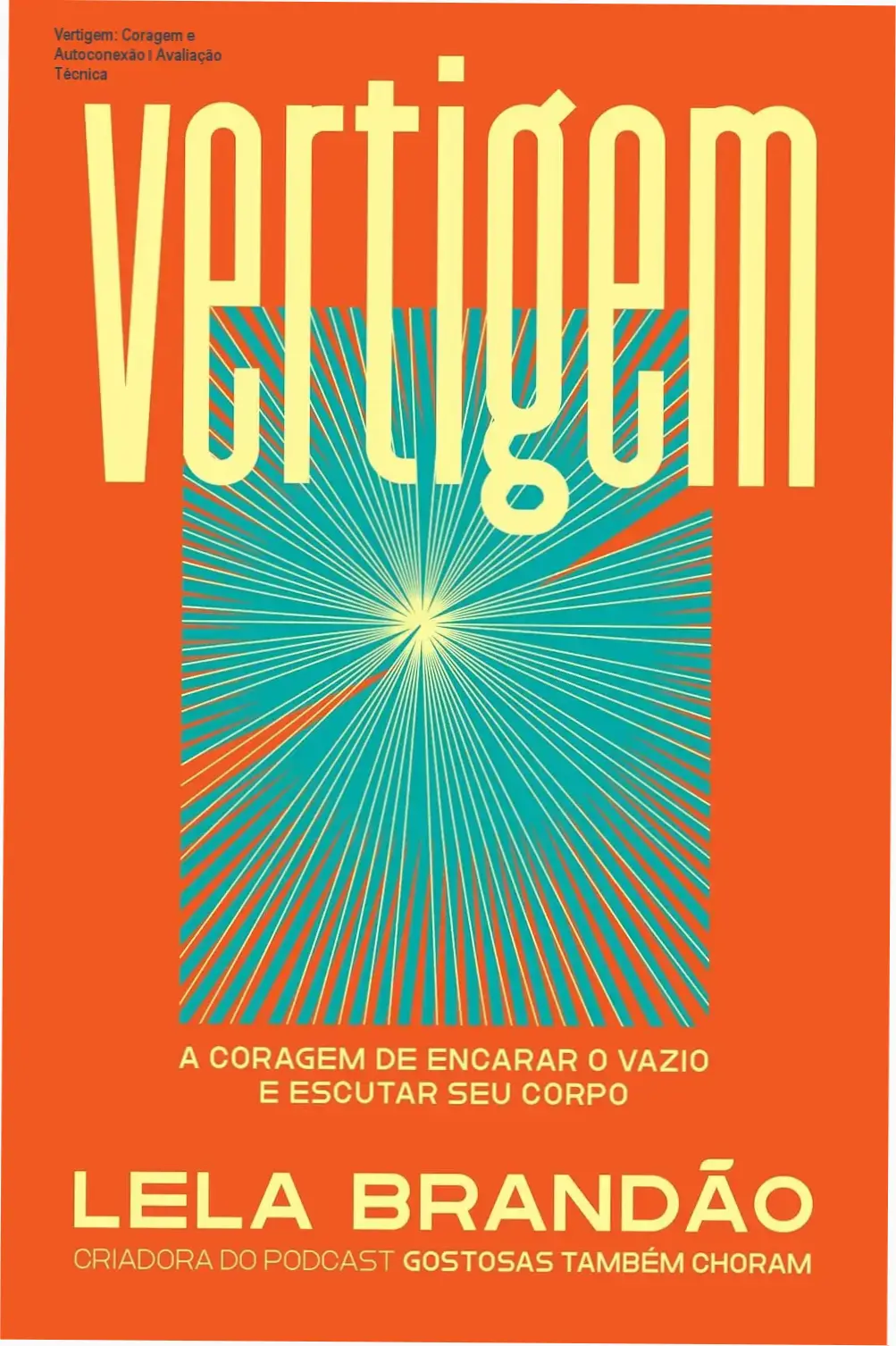 Capa do ebook Vertigem de Lela Brandão, abordando coragem e reconexão corporal