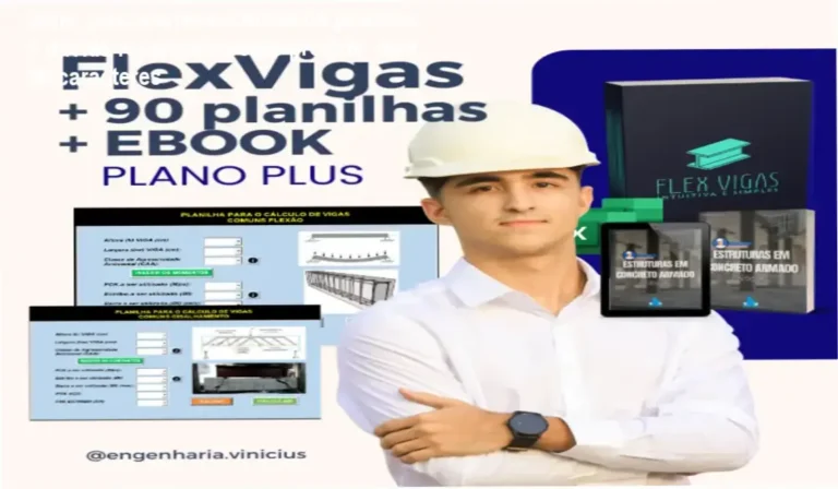 titulo_post escreva o Nome do produtor + duvida recorrente sobre produto max 60 caracteres 2 Curso de Memorização PDF Captura da interface da planilha FlexVigas de Vinícius Wilk para dimensionamento de vigas
