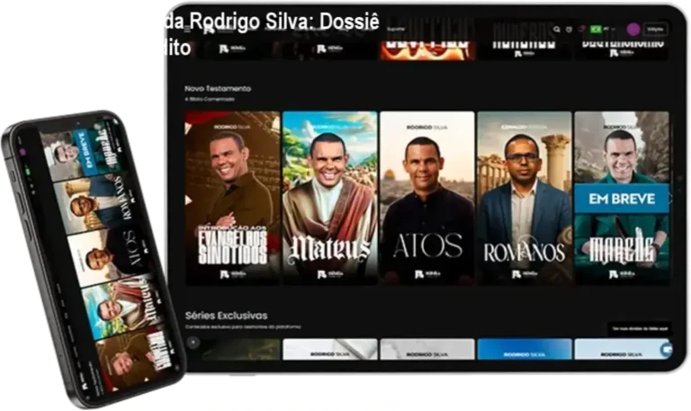 Interface da plataforma Bíblia Comentada Rodrigo Silva destacando a integração entre arqueologia e teologia