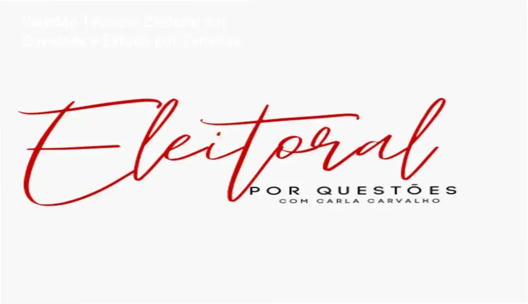 Interface do curso Eleitoral por Questões focada em simulação de cenários e resolução de questões