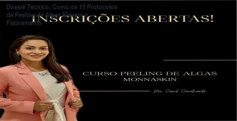 Profissional de estética aplicando Peeling de Algas seguindo os protocolos de Carol Cavalcante