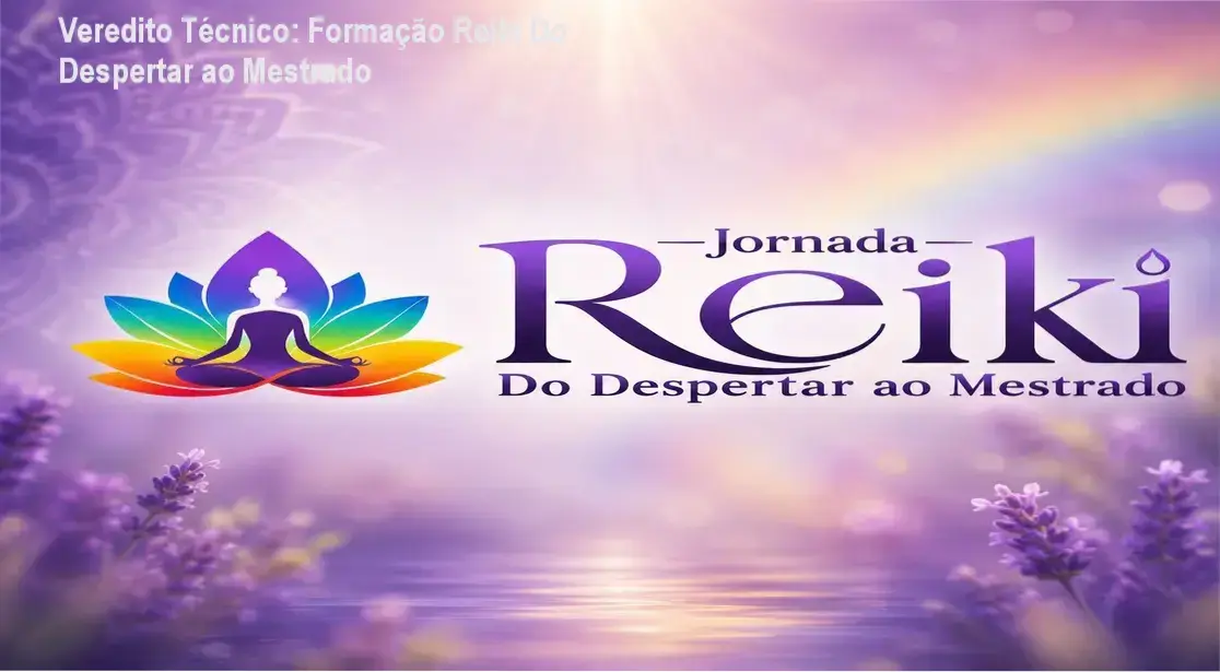 Veredito Técnico: Formação Reiki Do Despertar ao Mestrado 1 Curso de Memorização PDF Infográfico da estrutura curricular da Formação Reiki Do Despertar ao Mestrado com selo ABRATH