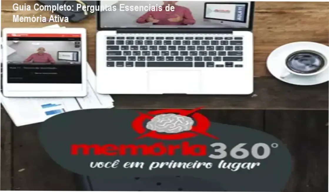 Ilustração mostrando passo a passo de técnicas de memória ativa em um guia de aprendizado