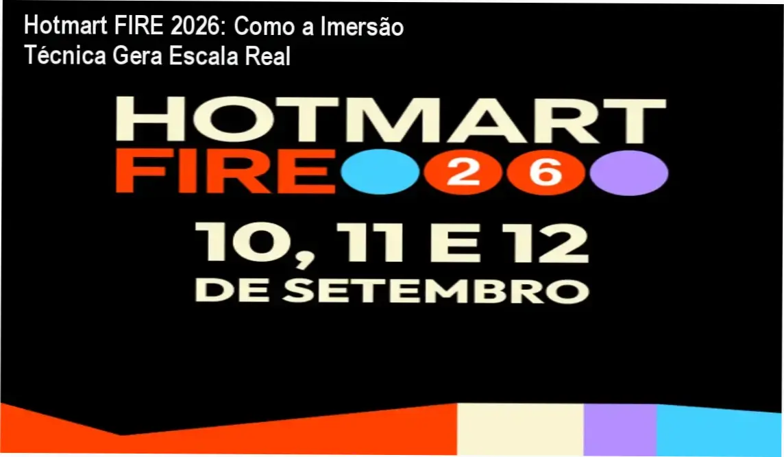 Ambiente imersivo do Hotmart FIRE 2026 focado em networking e escala de negócios digitais