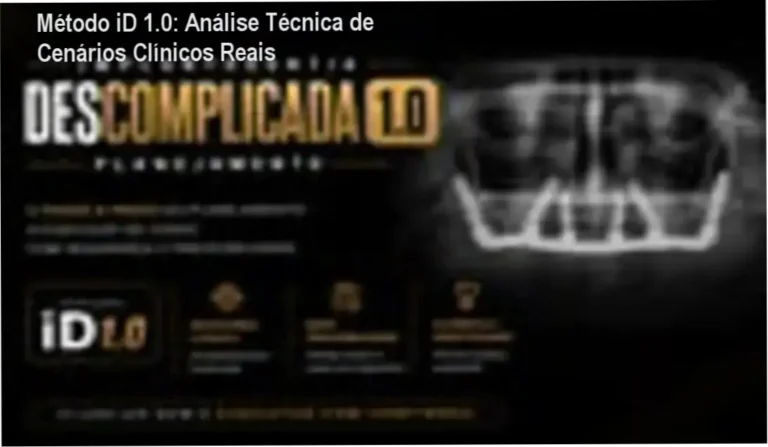 Método iD 1.0: Análise Técnica de Cenários Clínicos Reais 9 Curso de Memorização PDF Interface do Método iD 1.0 com demonstração de casos clínicos de implantodontia