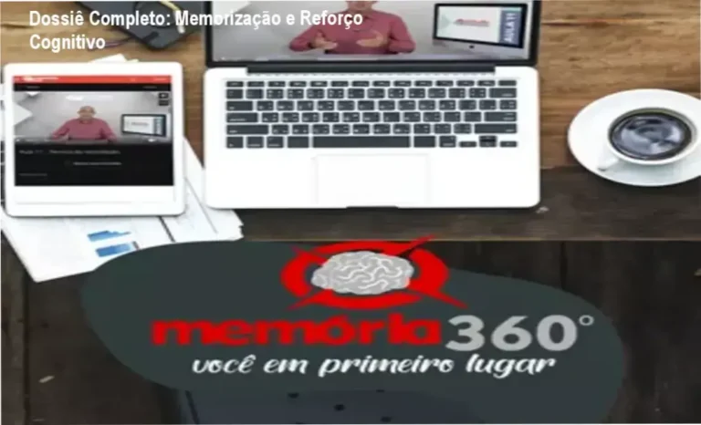 Esquema visual demonstrando técnicas de reforço cognitivo para memorização eficiente