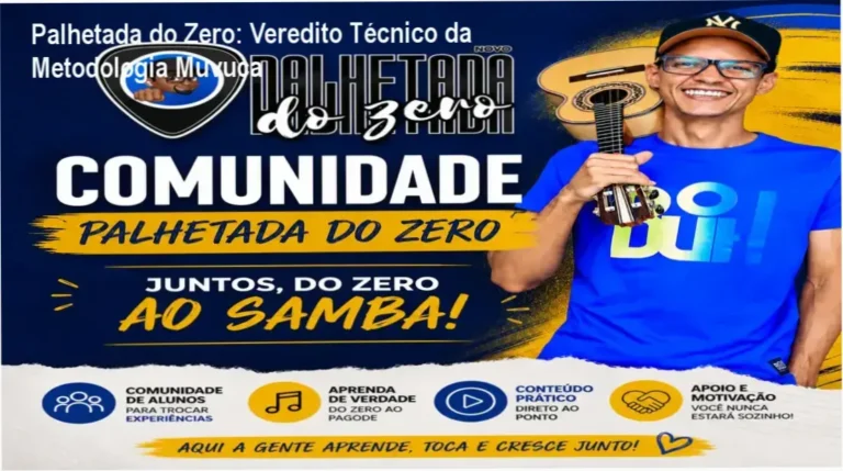 Anderson Muvuca demonstrando a técnica correta de palhetada no cavaquinho para destravar a mão direita