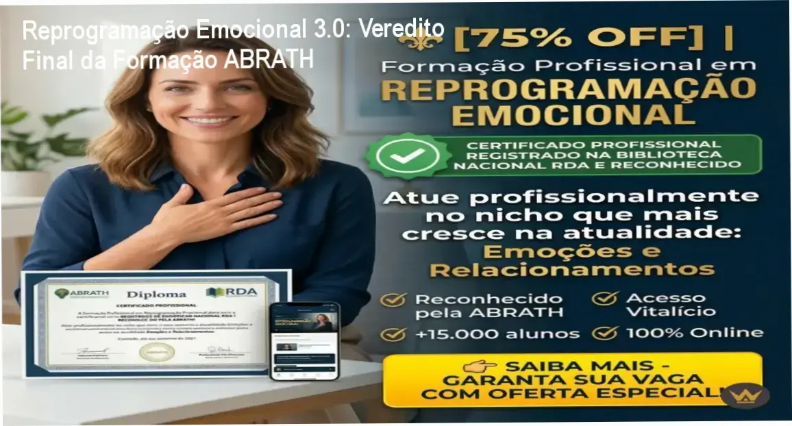 Certificado de formação em Reprogramação Emocional Avançado 3.0 da Alê Rodrigues