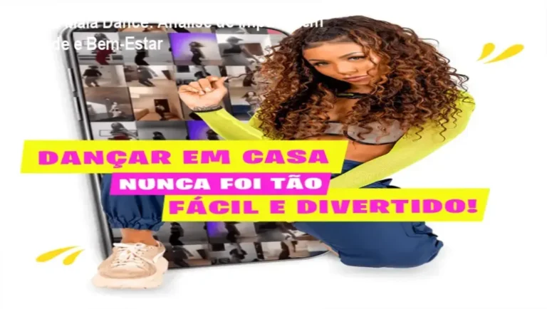 Aline Maia Dance: Análise de Impacto em Saúde e Bem-Estar 1 Curso de Memorização PDF Mulher praticando coreografias do método Aline Maia Dance na sala de casa para queima calórica