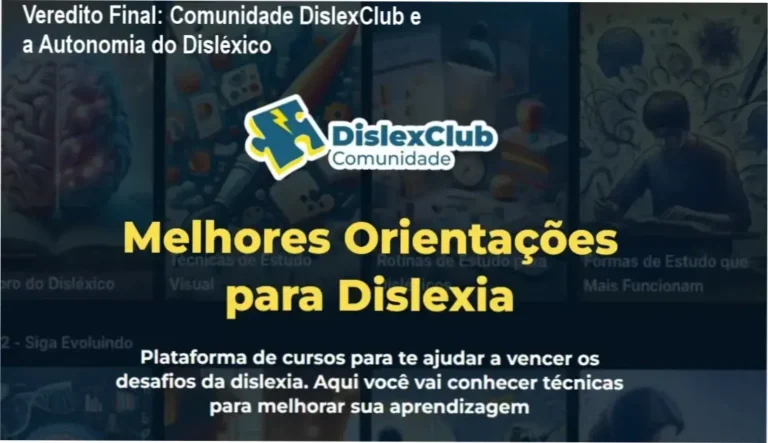 Representação visual do método de aprendizagem da Comunidade DislexClub para estudantes disléxicos