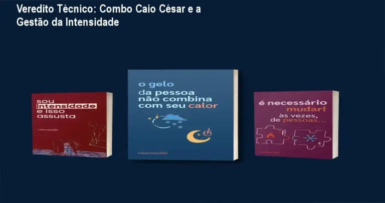 Veredito Técnico: Combo Caio César e a Gestão da Intensidade 1 Curso de Memorização PDF Capa dos e-books de Caio César da Silva sobre intensidade e superação de relacionamentos tóxicos