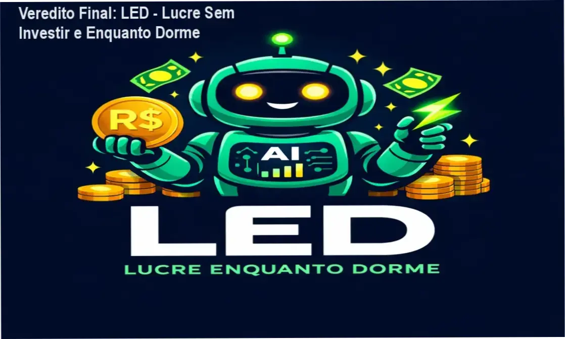 Infográfico de análise de risco e benefício do curso LED Lucre Sem Investir e Enquanto Dorme
