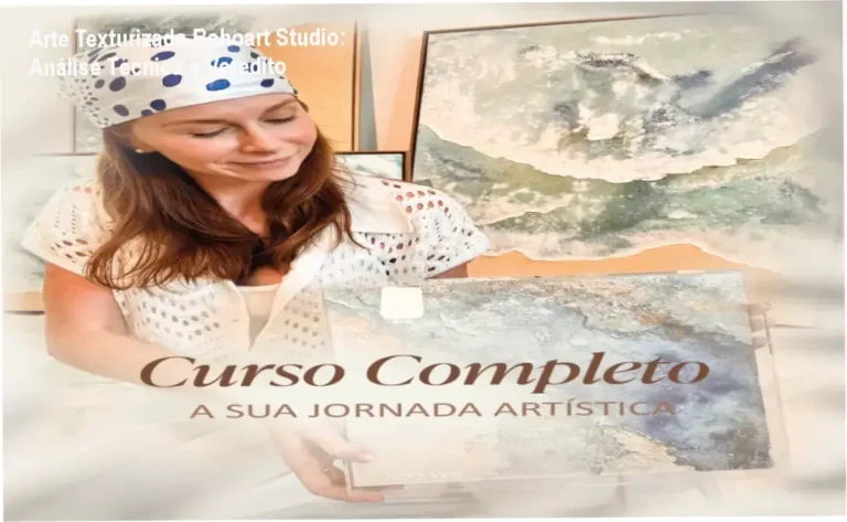 Detalhe de pintura com técnica de arte texturizada e relevo do Bohoart Studio