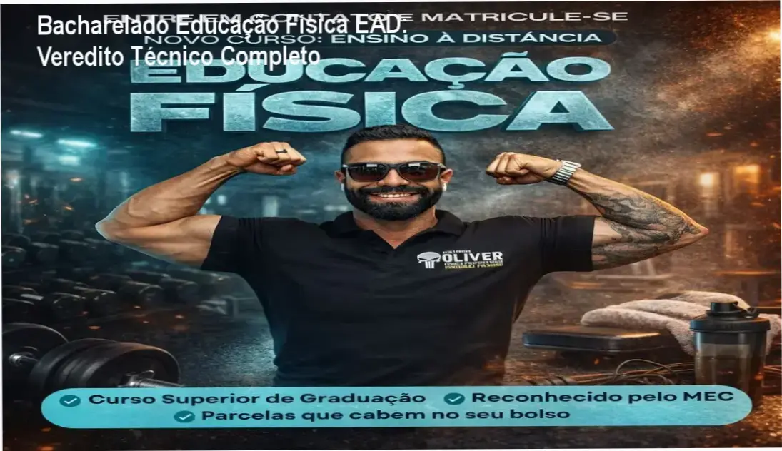 Estudante utilizando plataforma de ensino do Bacharelado em Educação Física EAD