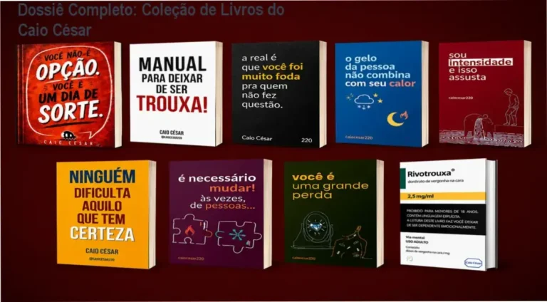 Conjunto de ebooks da coleção completa de Caio César sobre autoestima e relacionamentos